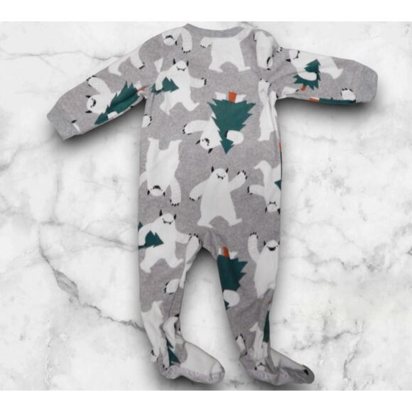 Carter's 12 Months Fleece Footed Pajamas 2pc Bundle Set - Cozy Sleepwear - Picture 7 of 7
